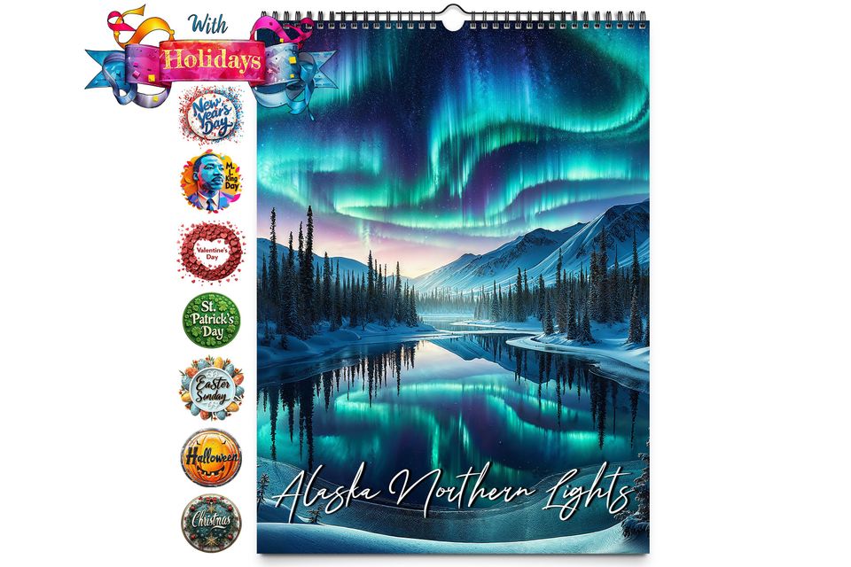 2025 Alaska Northern Lights Wall Calendar