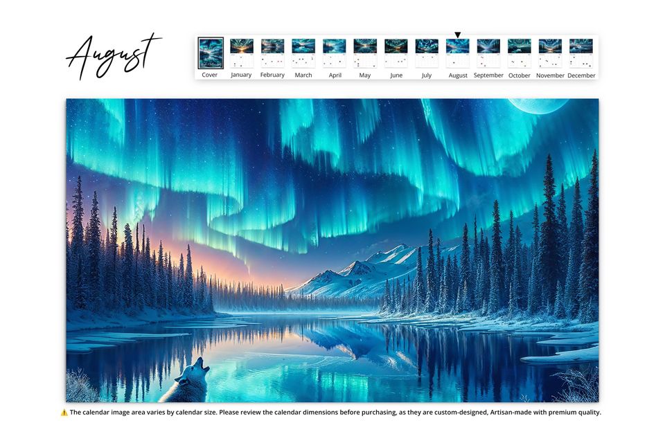 2025 Alaska Northern Lights Wall Calendar