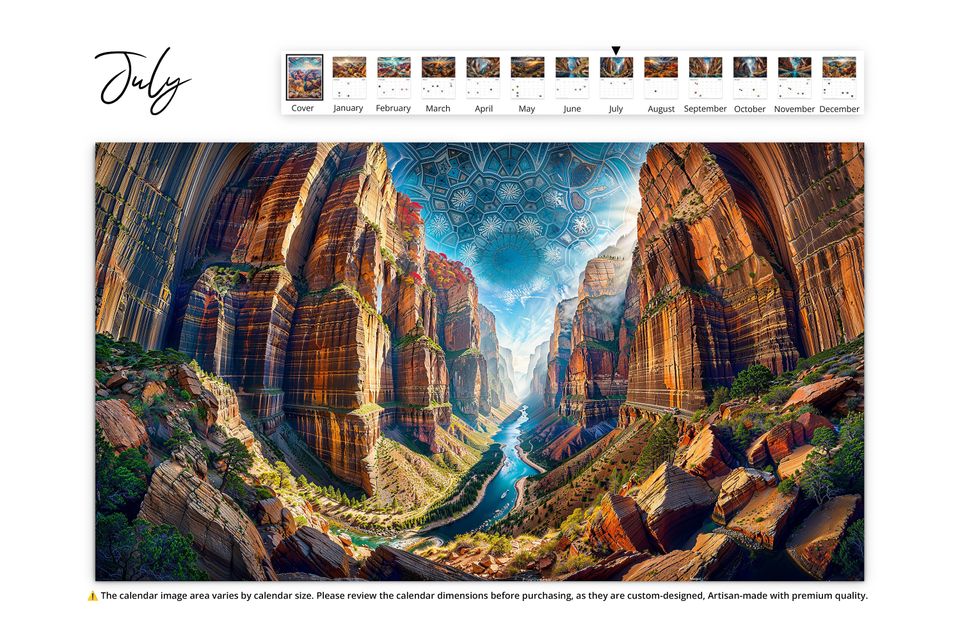 2025 Grand Canyon Mosaic Wall Calendar