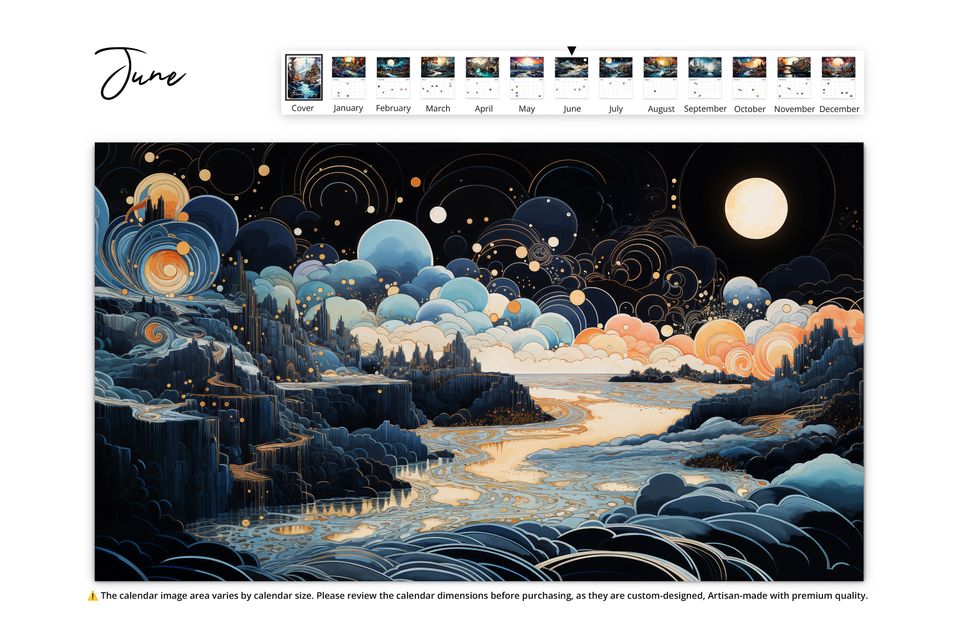 2025 Surreal Horizons Wall Calendar