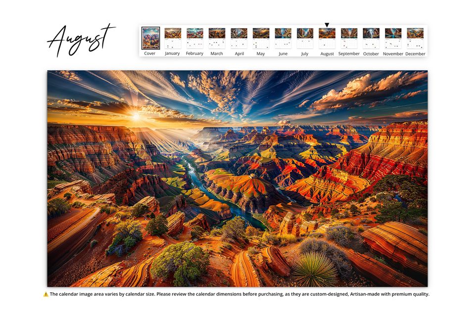 2025 Grand Canyon Mosaic Wall Calendar