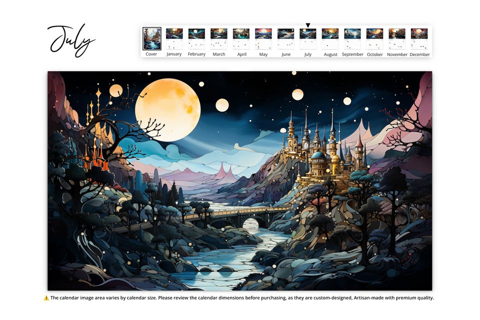 2025 Surreal Horizons Wall Calendar