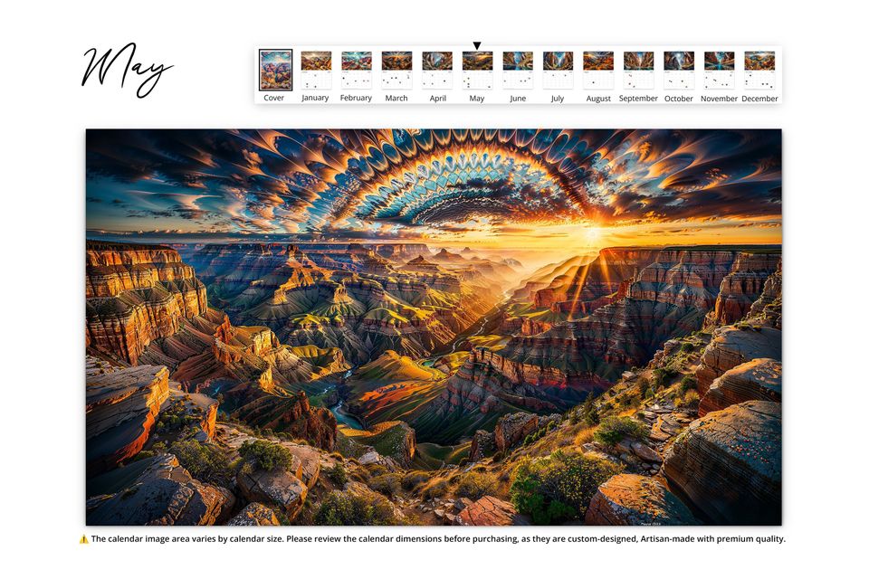 2025 Grand Canyon Mosaic Wall Calendar