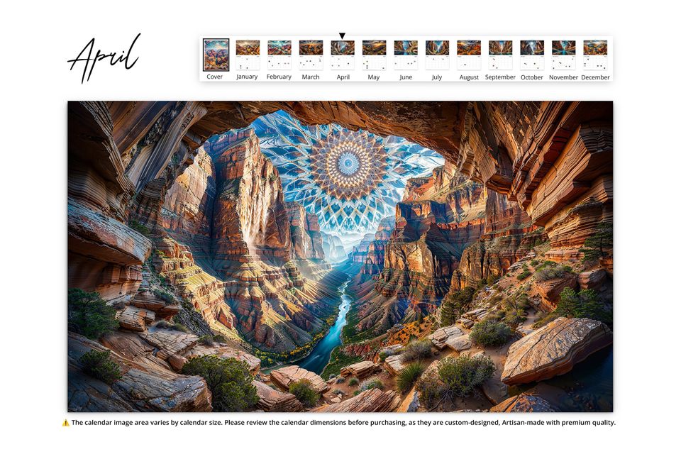 2025 Grand Canyon Mosaic Wall Calendar