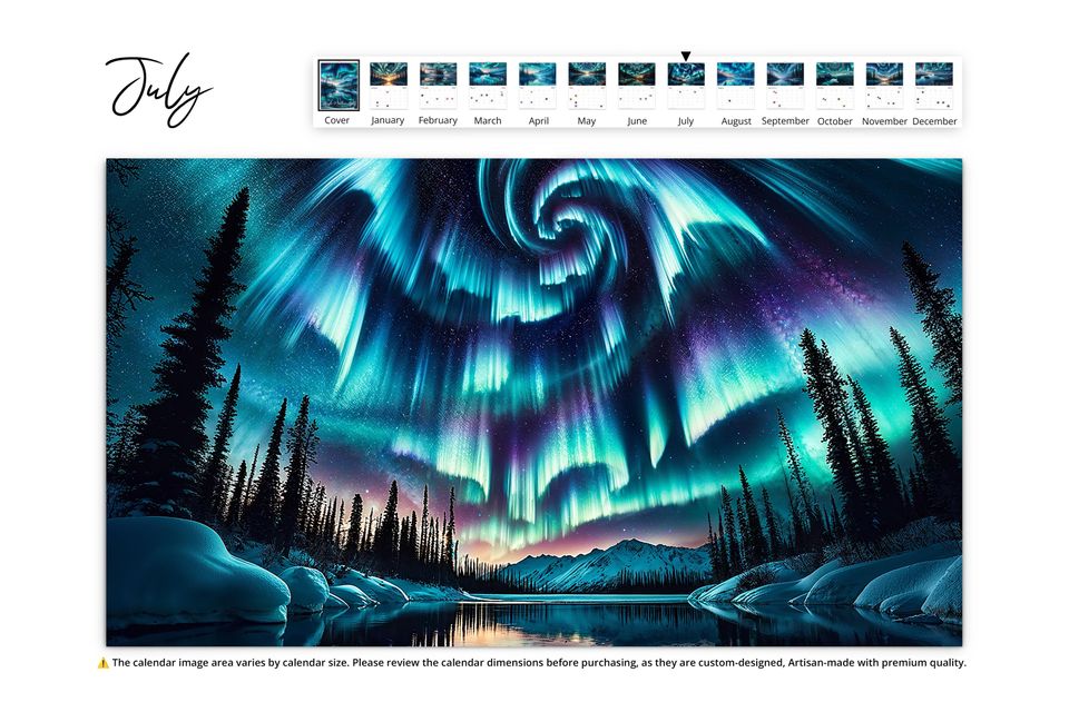 2025 Alaska Northern Lights Wall Calendar