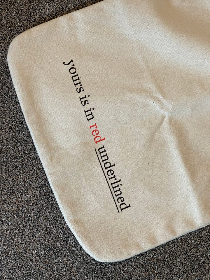 Yours is in red underlined - Taylorr Swifts Tote