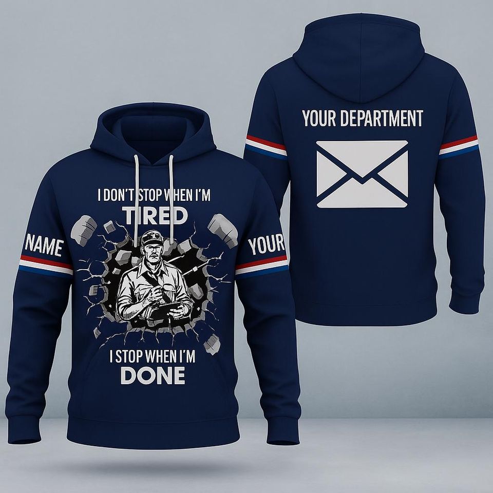 Custom Postal Worker 3D Hoodie: Personalized Mailman Uniform
