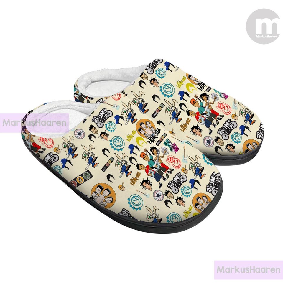 B182 Band 3D All Over Printed Slipper, Winter Slipper, Christmas Slippers