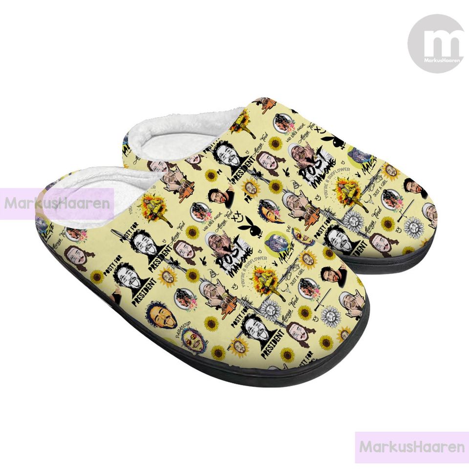 Rapper Post Malone 3D All Over Print Slipper, Winter Slipper, Christmas Slippers