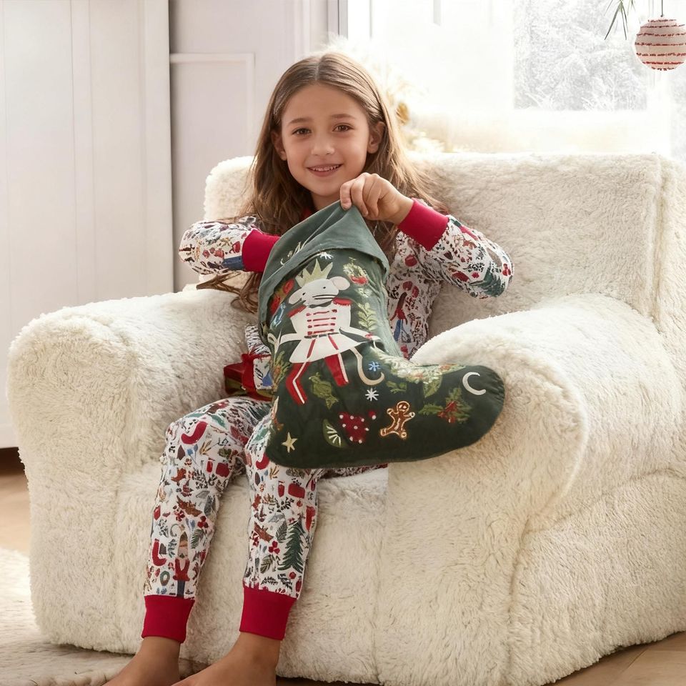 Christmas Stocking Personalized,Custom Nutcracker Velvet Embroidered Christmas Stocking with Name,Family Stocking