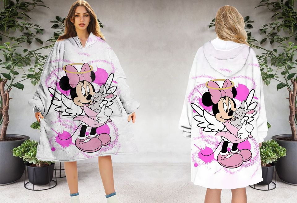 Minnie Mouse Oversize Fleece Blanket Hoodie, Disney