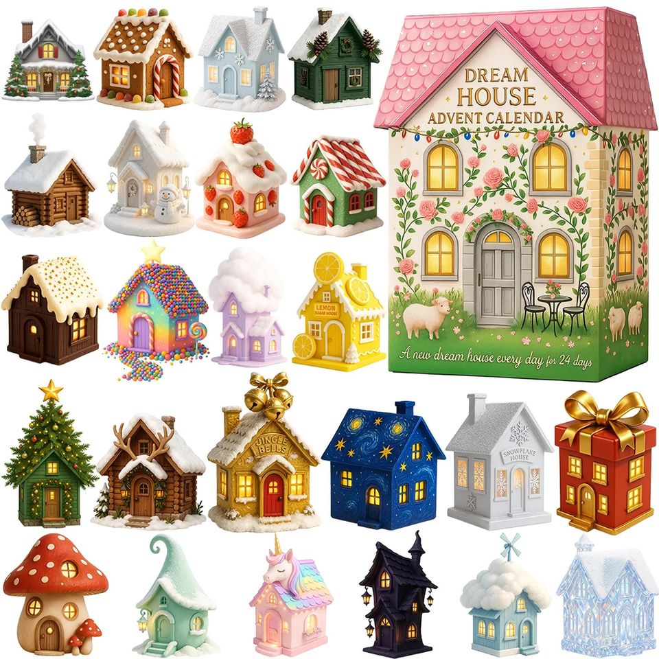 Dream House Advent Calendar 2025, House Christmas Advent Calendar, Christmas Advent Calendar, Christmas Countdown Gift.
