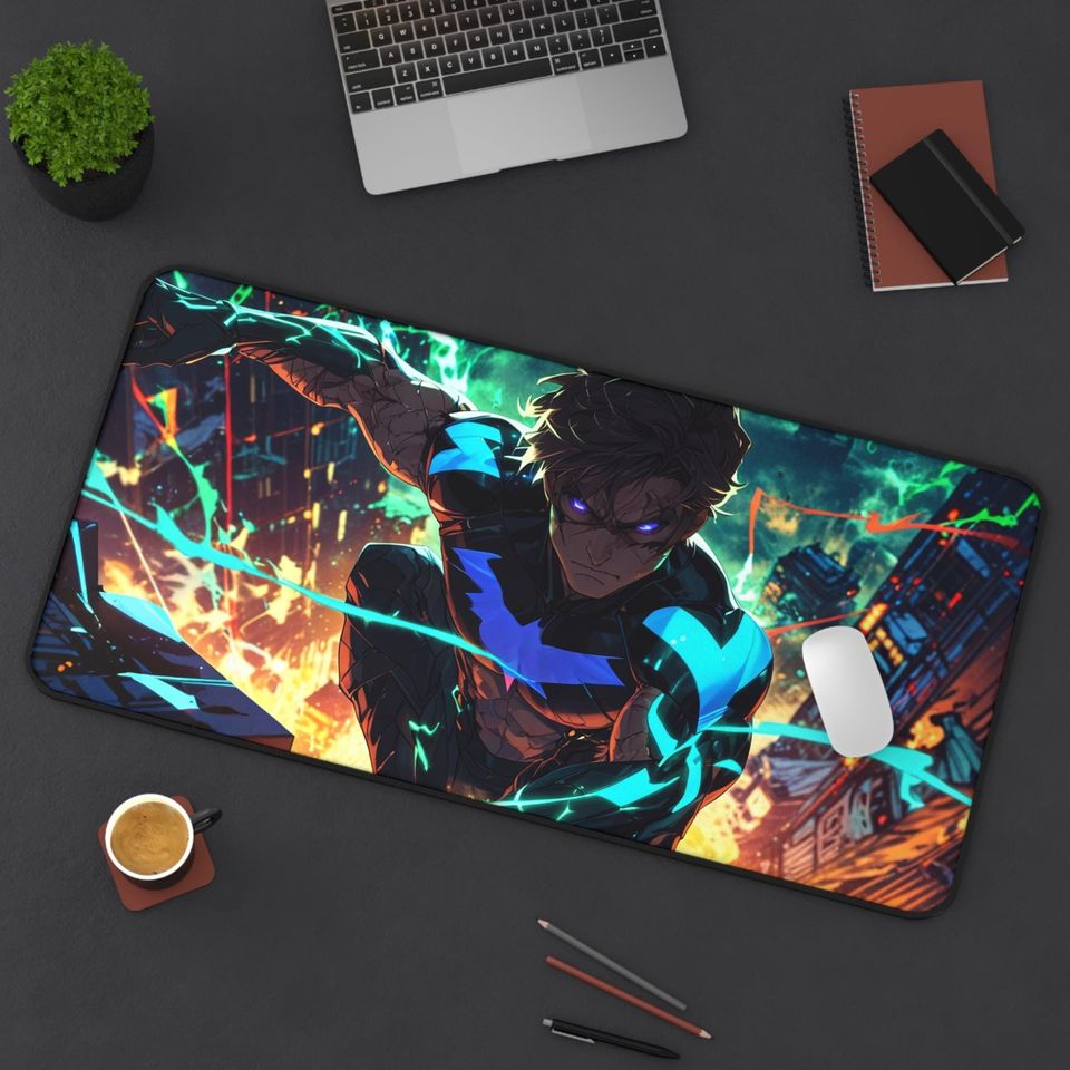 Nightwing Mouse Pad - Batman Inspired Gaming Desk Mat