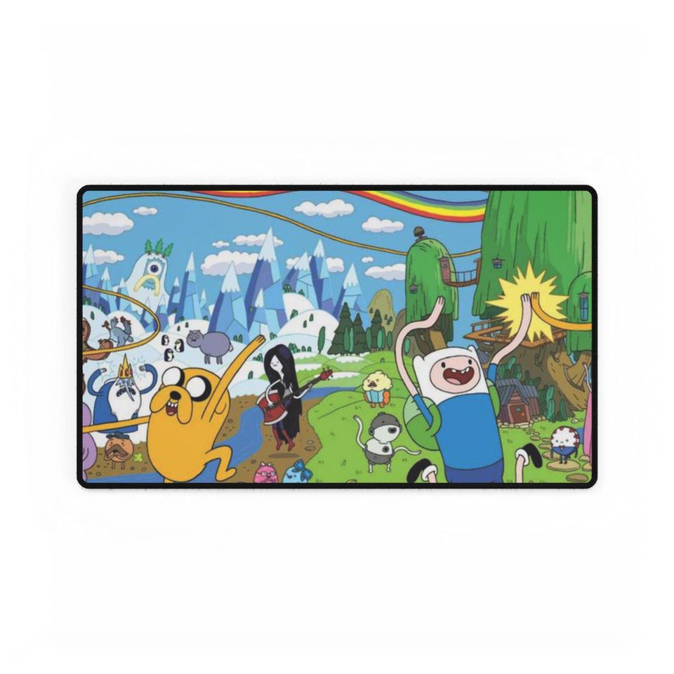adventure time cartoon mousepad non slip deskmatt