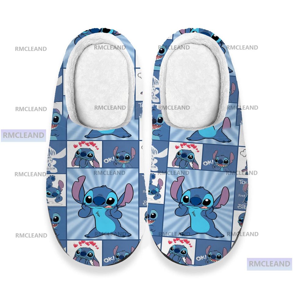 Lilo and Stitch 3D All Over Print Slipper, Stitch Indoor Slipper, Winter Slipper, Christmas Slippers