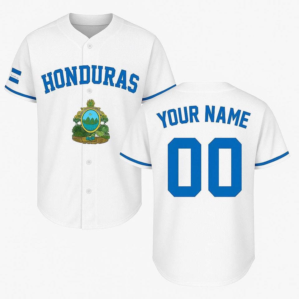 Custom Honduras Baseball Jersey: Personalized Honduran Flag Pride