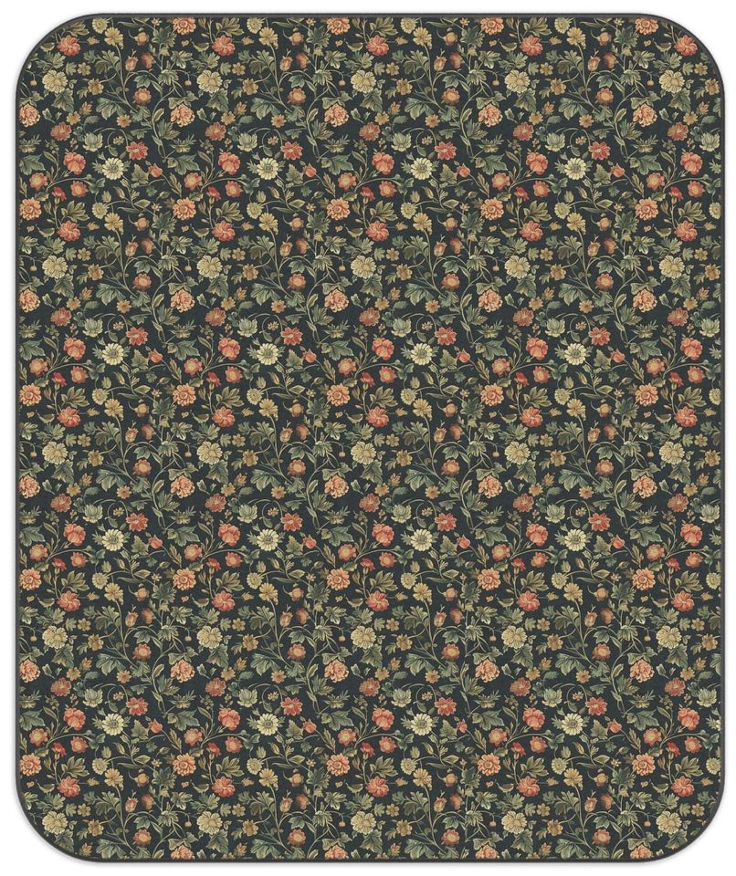 Wildflowers Picnic Blanket, Super Soft, Waterproof Washable Beach Blanket, Outdoor Blanket, Camping Blanket, Carrying strap included, 61x51
