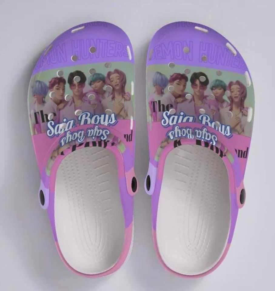 The Saja Boys K-pop Band Print Clog Shoes