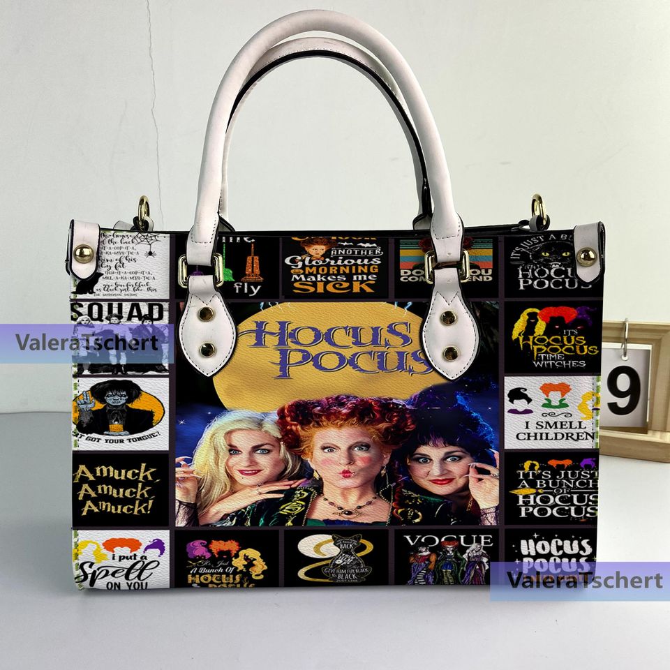 Hocus Pocus Leather Bag Handbag, Hocus Pocus Woman Purse, Crossbody Bag