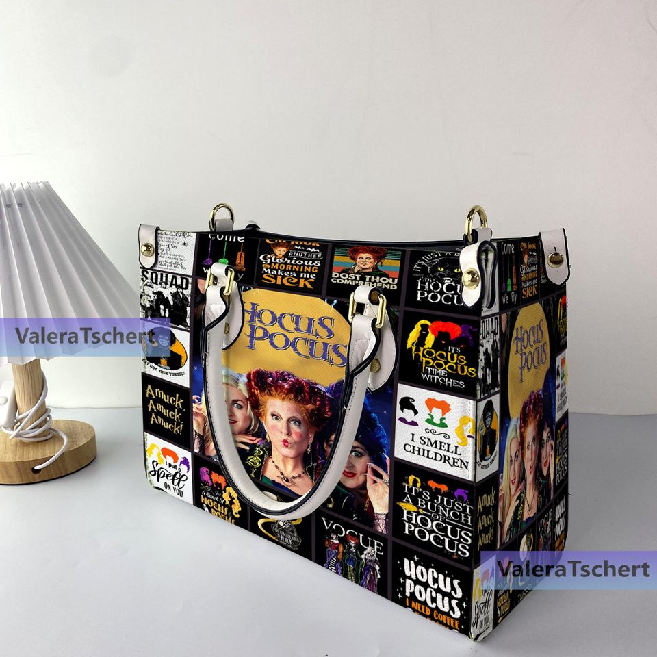 Hocus Pocus Leather Bag Handbag, Hocus Pocus Woman Purse, Crossbody Bag