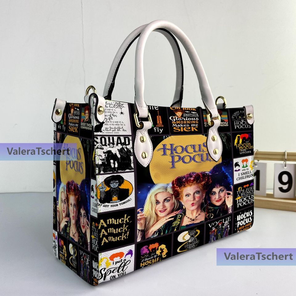 Hocus Pocus Leather Bag Handbag, Hocus Pocus Woman Purse, Crossbody Bag