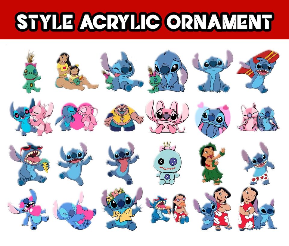 Lilo & Stitch Christmas Advent Calendar 2025, 24 Ornaments