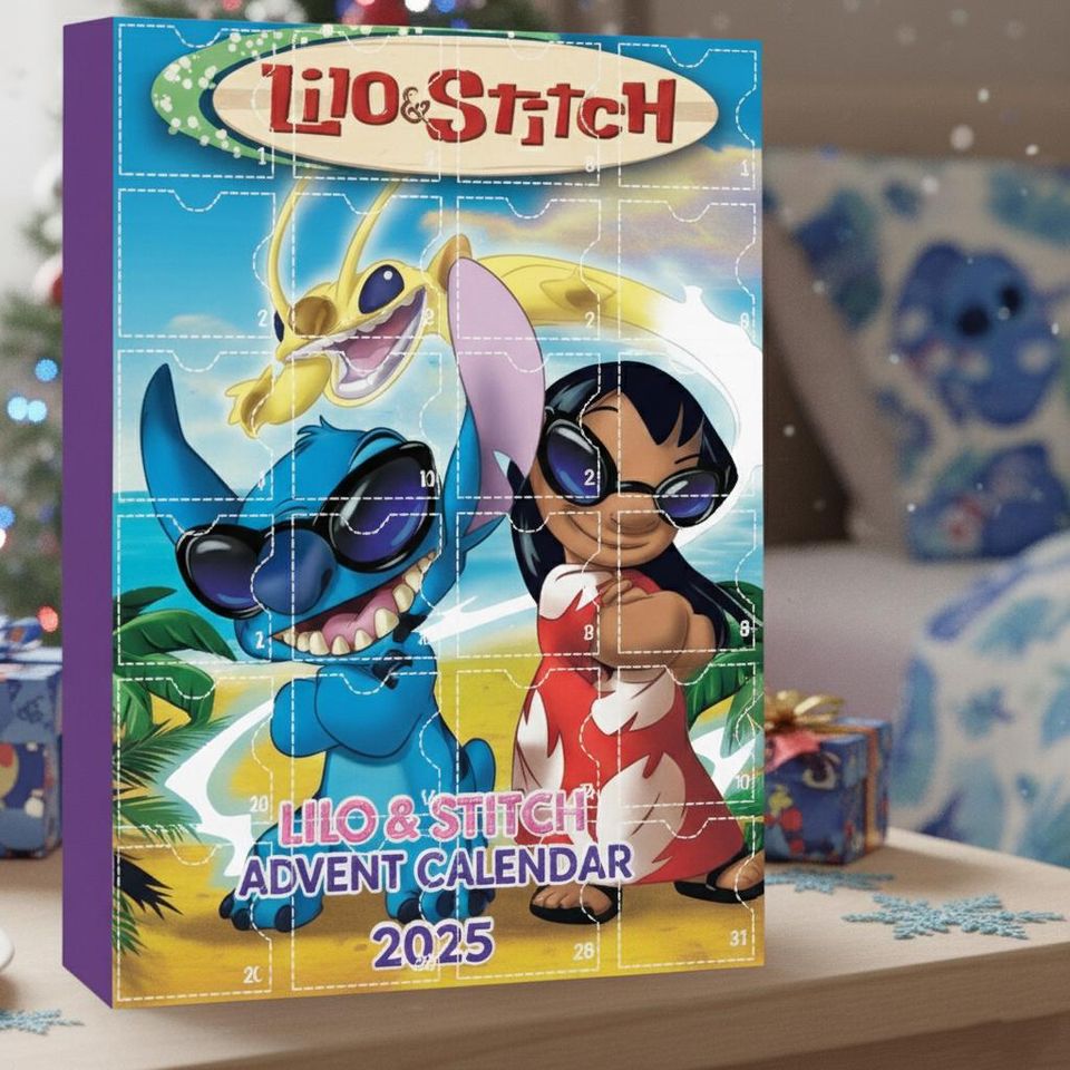 Lilo & Stitch Christmas Advent Calendar 2025, 24 Ornaments