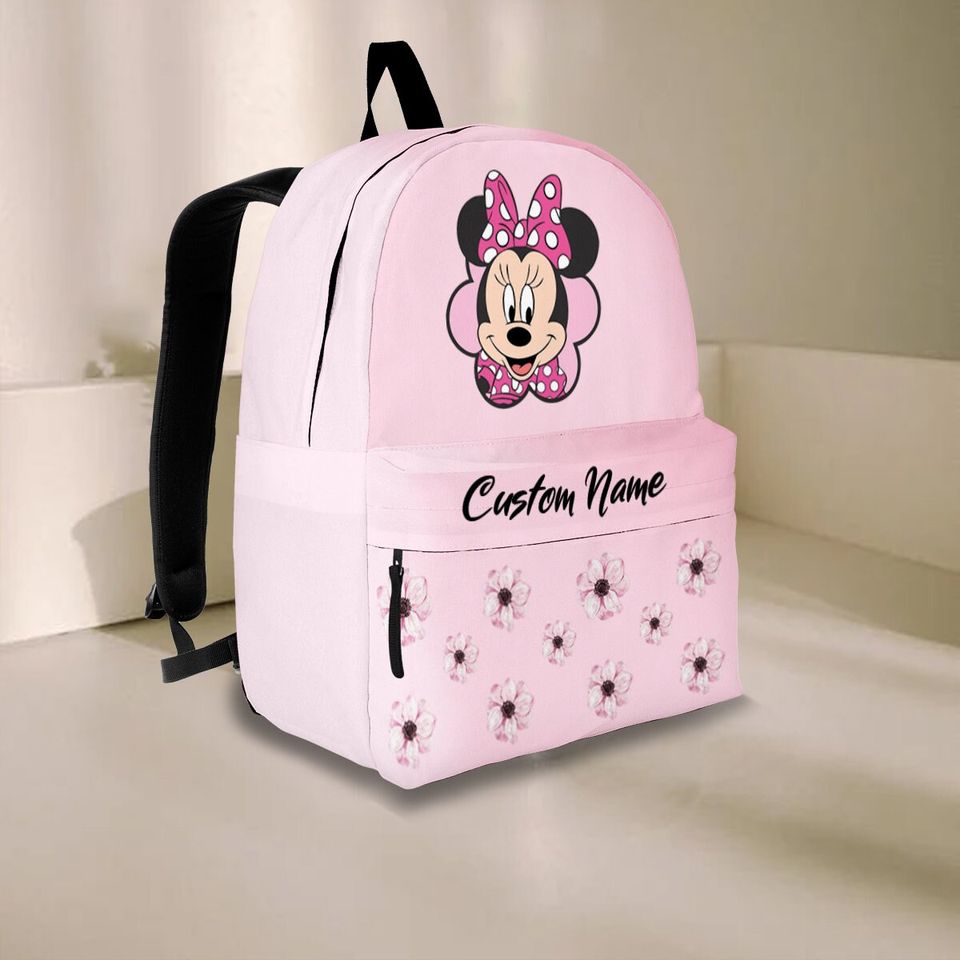 Minnie Mouse Backpack, Disney Mouse Travel Bag, Personalized Backpack, Back To School Bag, Kid/Adult Backpack