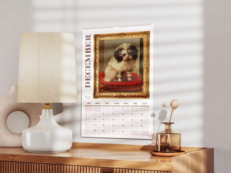 2026 Wall Calendar: Funny Renaissance Dogs