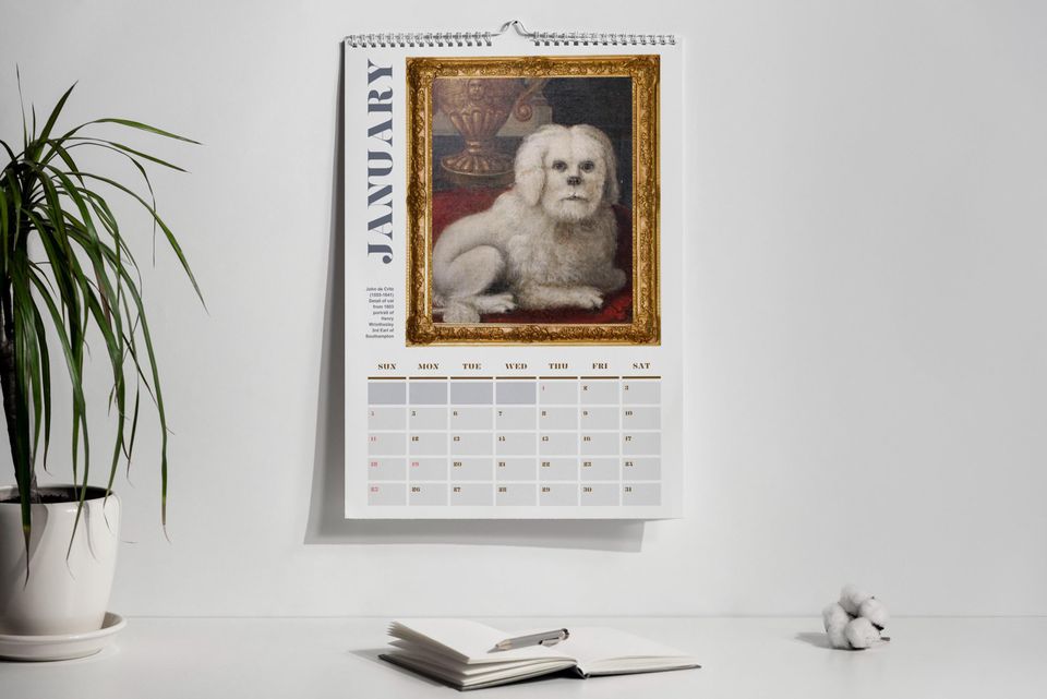2026 Wall Calendar: Funny Renaissance Dogs