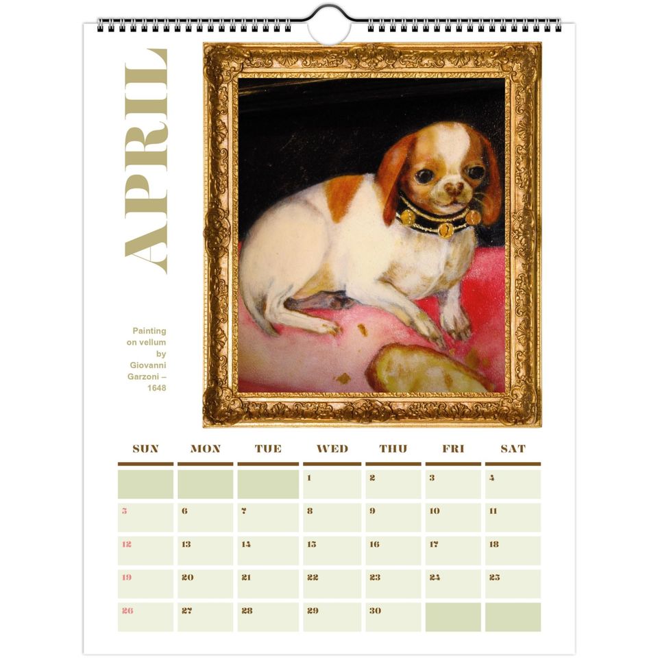 2026 Wall Calendar: Funny Renaissance Dogs