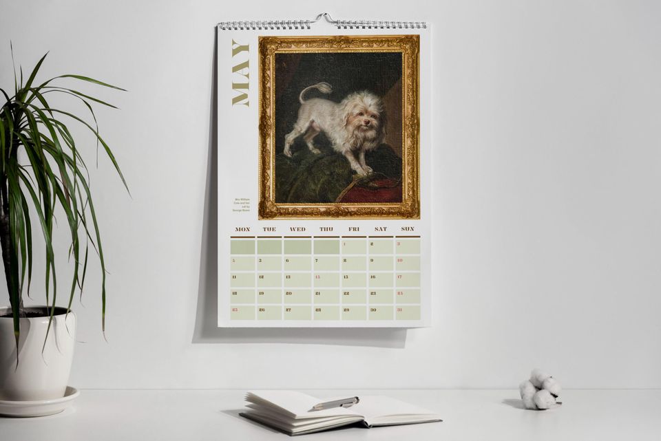 Funny Renaissance Dogs 2026 Wall Calendar