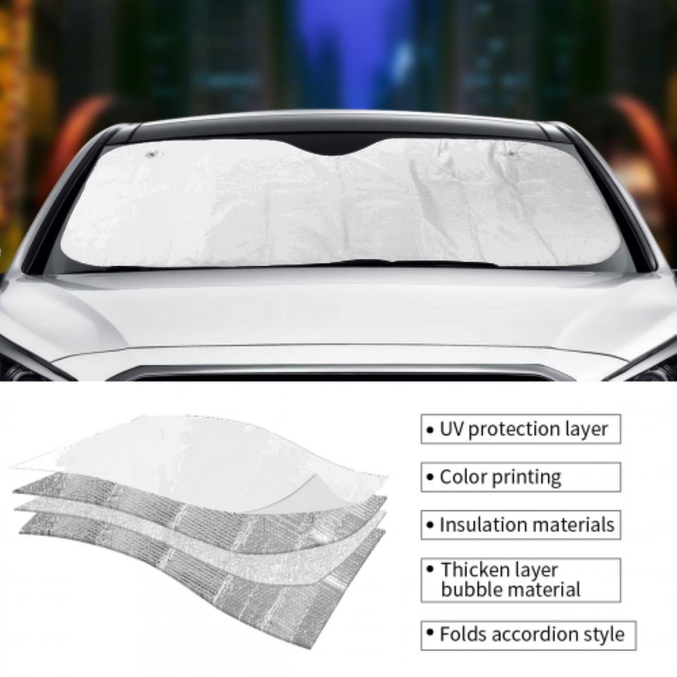 Minion Driving On Car Sun Shade, Minion Car Windshield Cover, Auto Sun Shade, Car Accessories