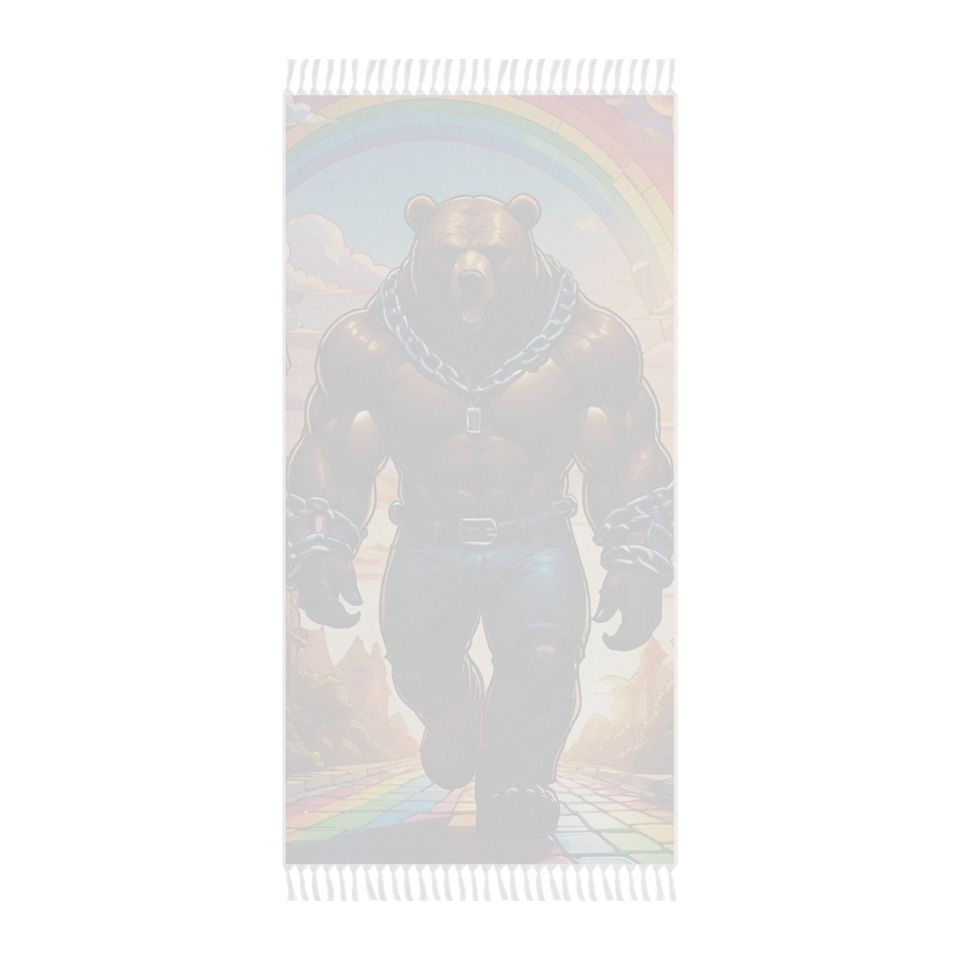 Rainbow Beach Bear Boho Beach Cloth, 1 size: 38"  81"