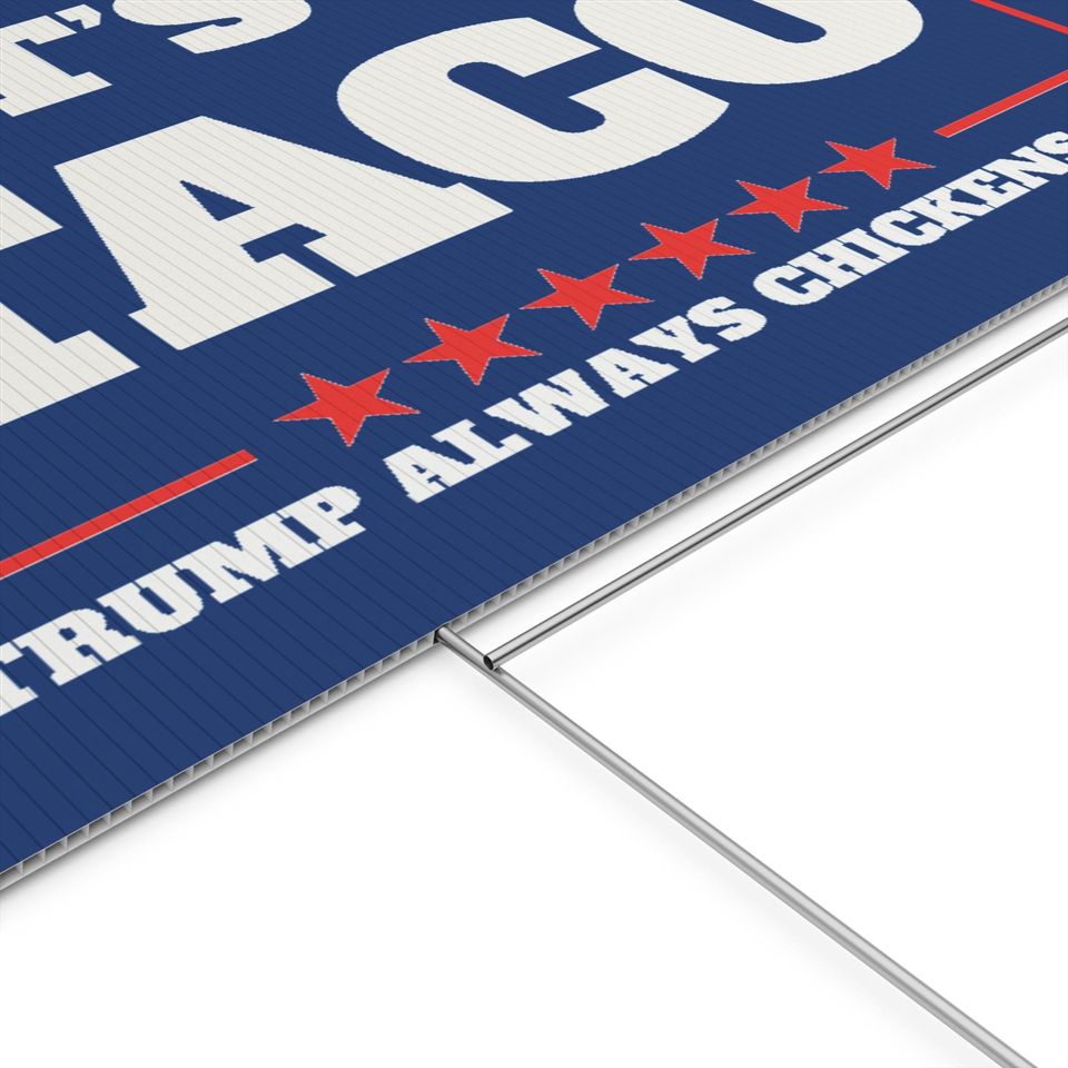 Let's Go Taco Trump Protest Yard Sign - Garden Decor, Outdoor Lawn Statement