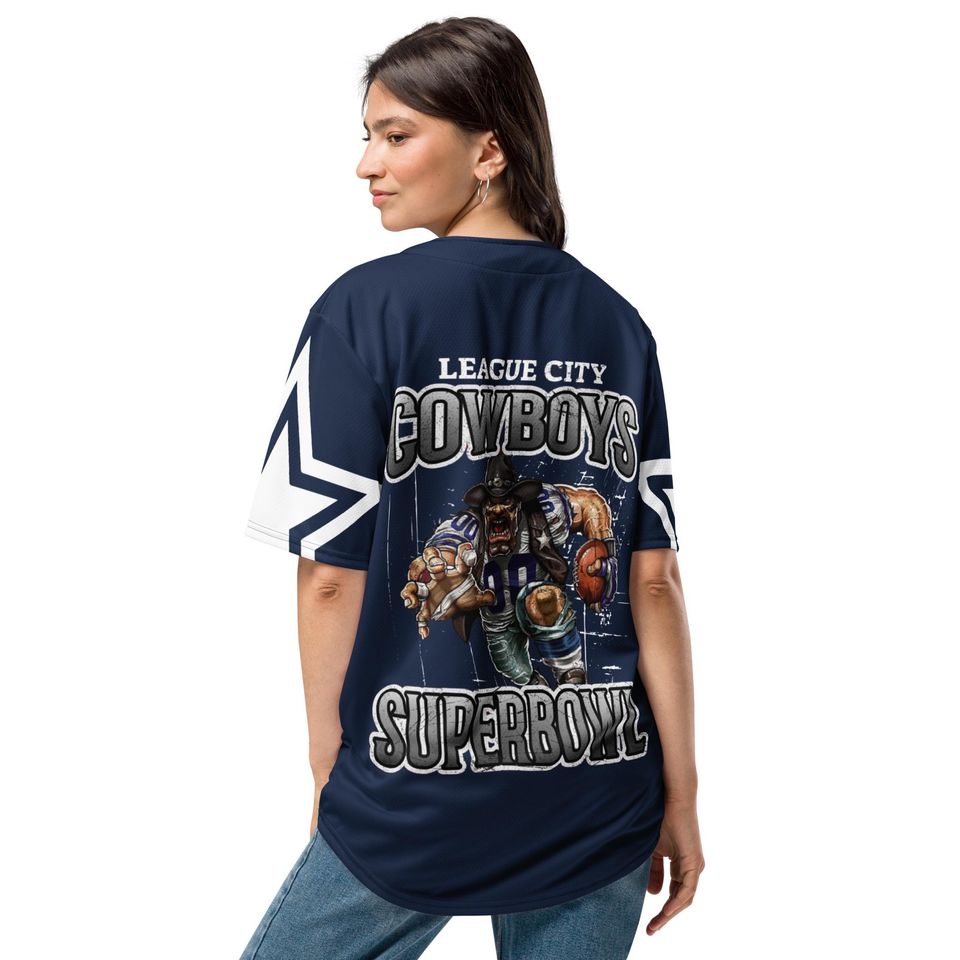 Cowboys super bowl Recycled baseball jersey