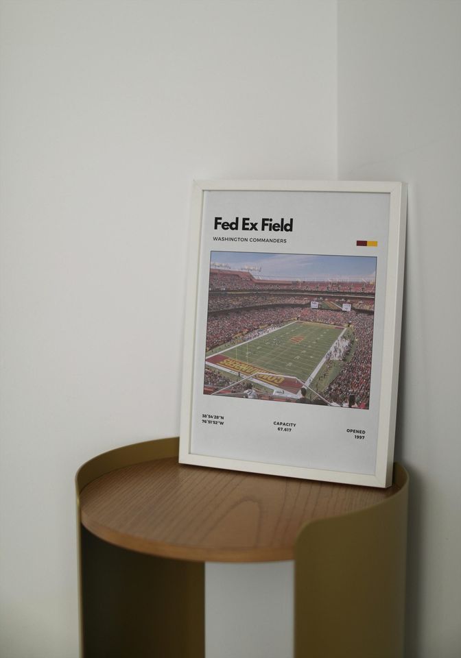 FedEx Field Stadium Art Print - Washington Commanders Vertical Poster