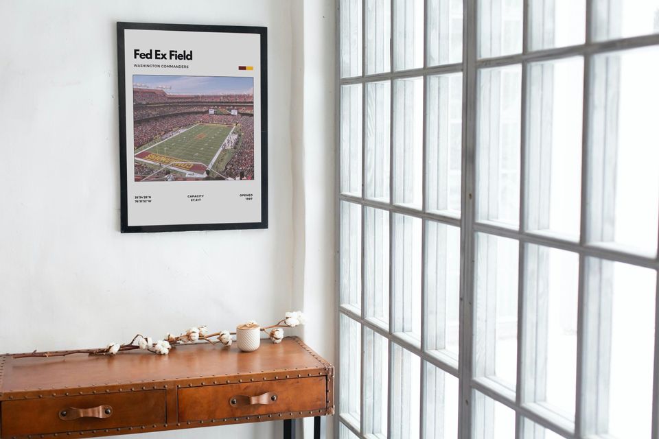 FedEx Field Stadium Art Print - Washington Commanders Vertical Poster