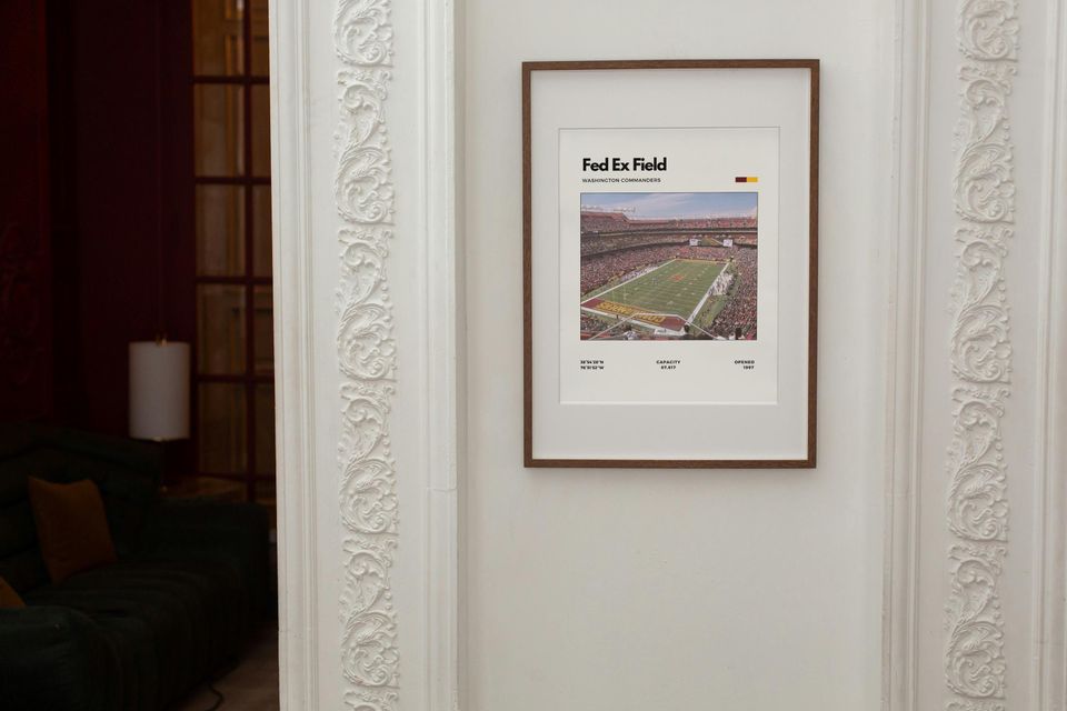 FedEx Field Stadium Art Print - Washington Commanders Vertical Poster