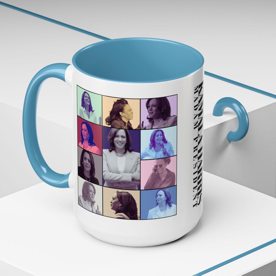 Kamala Harris Madam President Eras Tour syle Accent Coffee Mug