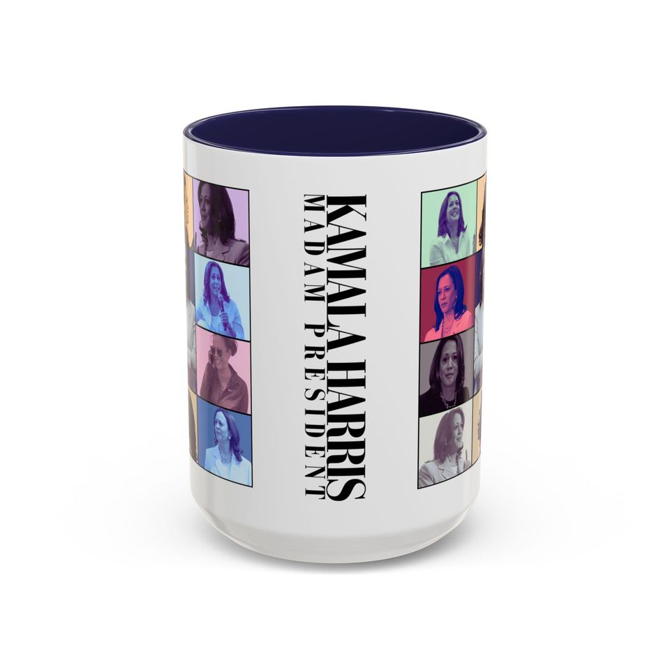 Kamala Harris Madam President Eras Tour syle Accent Coffee Mug