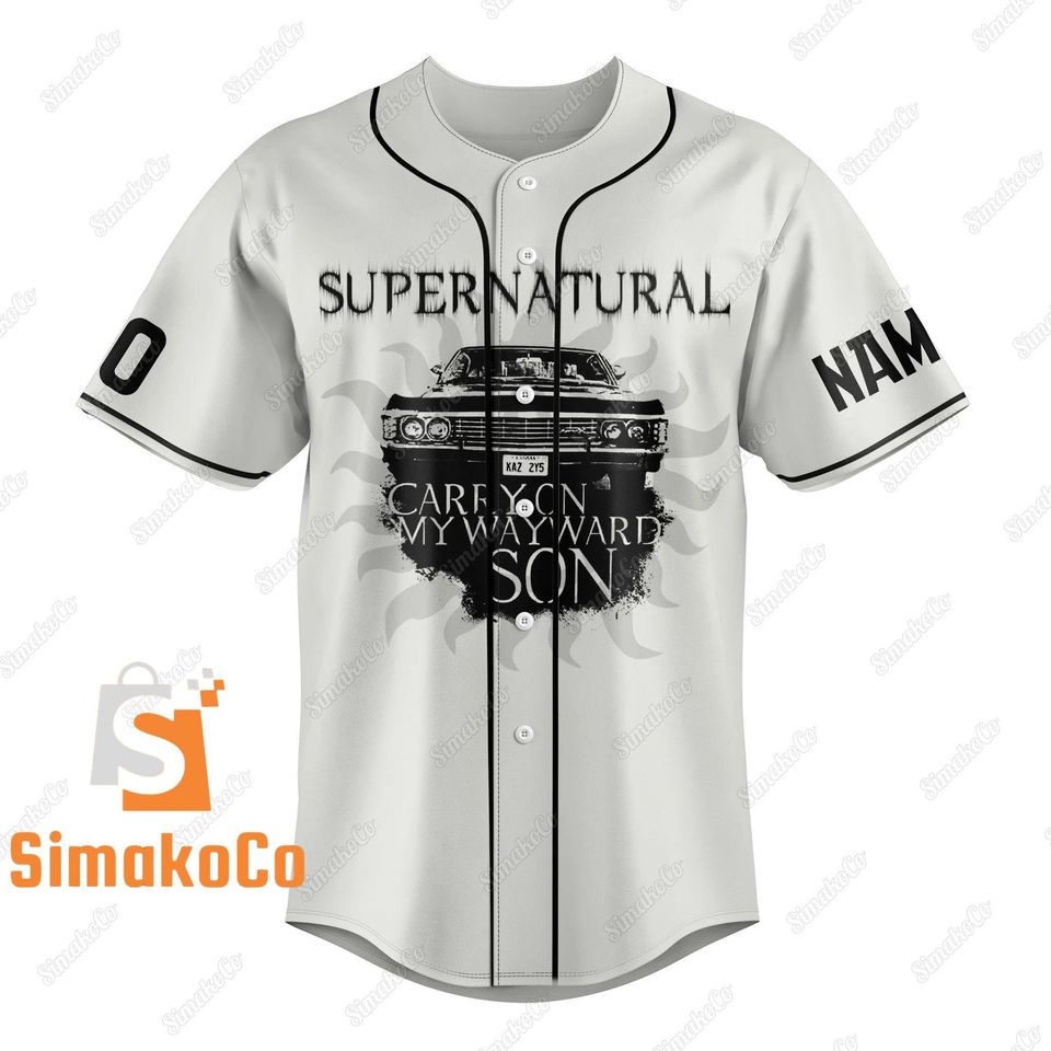 Supernatural Shirt, Supernatural Baseball Jerse, Supernatural Fan Gift