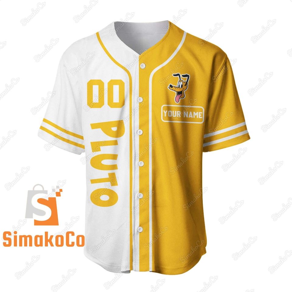 Pluto Baseball Jersey, Disney Pluto Shirt, Disney Pluto Jersey