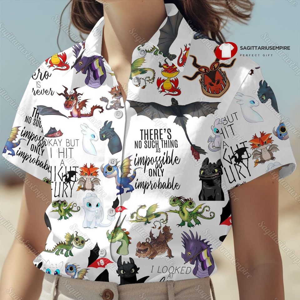 How to Train Your Dragon Button Shirt And Shorts, Toothless Shirt