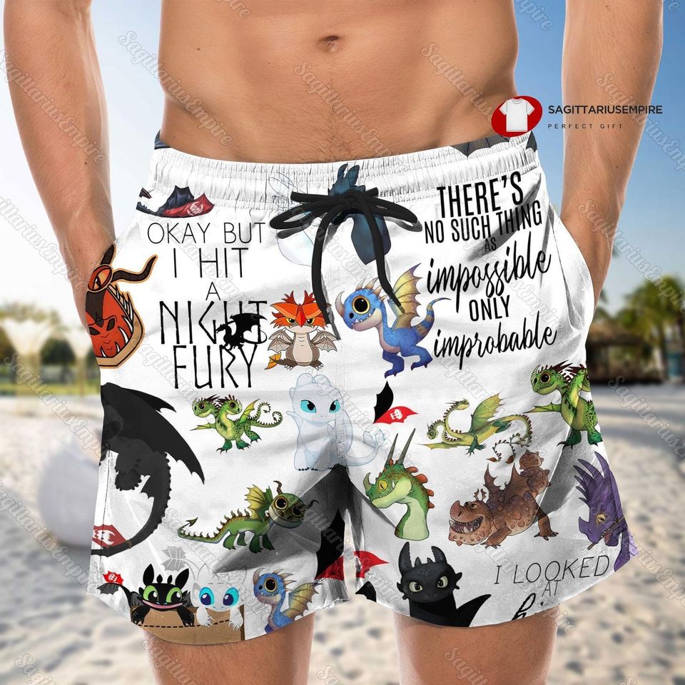 How to Train Your Dragon Button Shirt And Shorts, Toothless Shirt