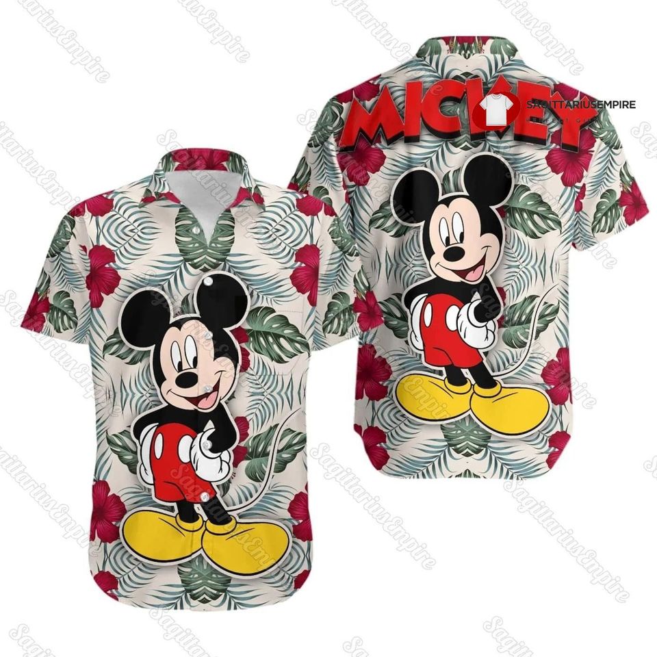Mickey Button Shirt, Mickey Mouse Shirt