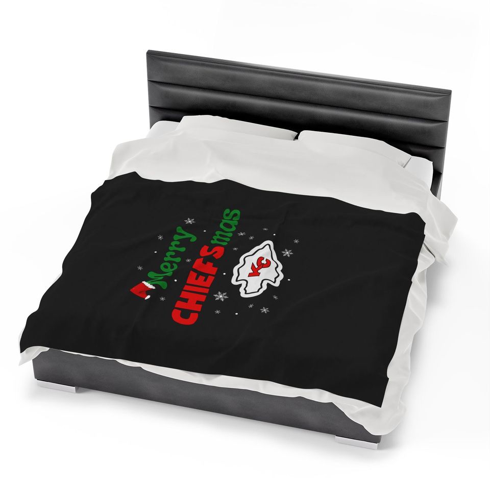 Kansas City Chiefs Merry Chiefsmas Fleece Blankets