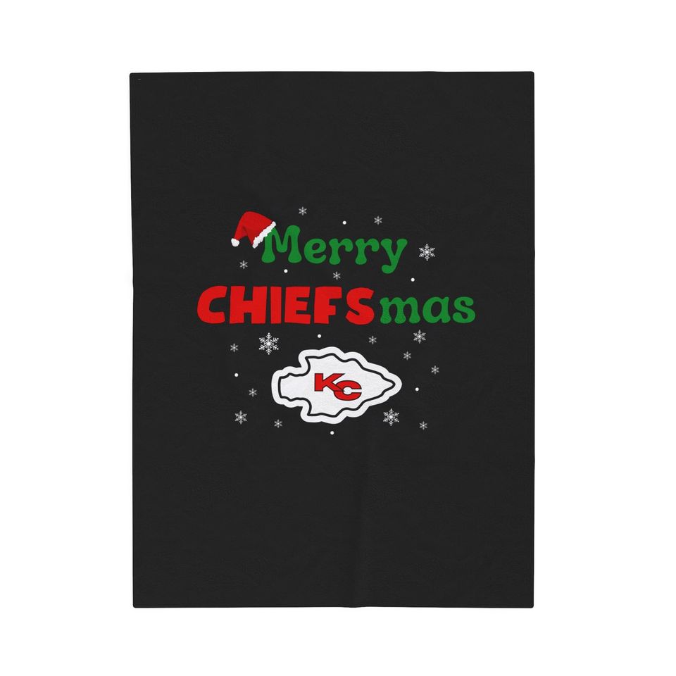 Kansas City Chiefs Merry Chiefsmas Fleece Blankets