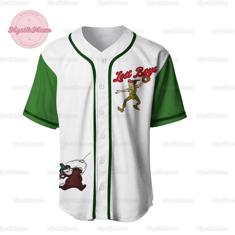 Personalized Peter Pan Jersey, Peter Pan Jersey Shirt, Peter Pan Baseball Jersey