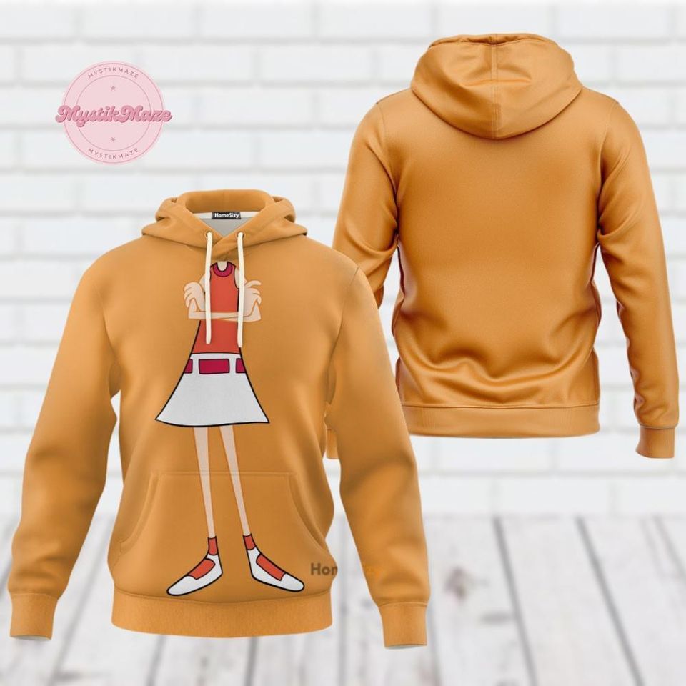 Candace Flynn Costume Tshirt, Phineas And Ferb Cast Member Cosplay Costume Shirt, Magic Kingdom Cosplay Tee, Halloween All Over Print